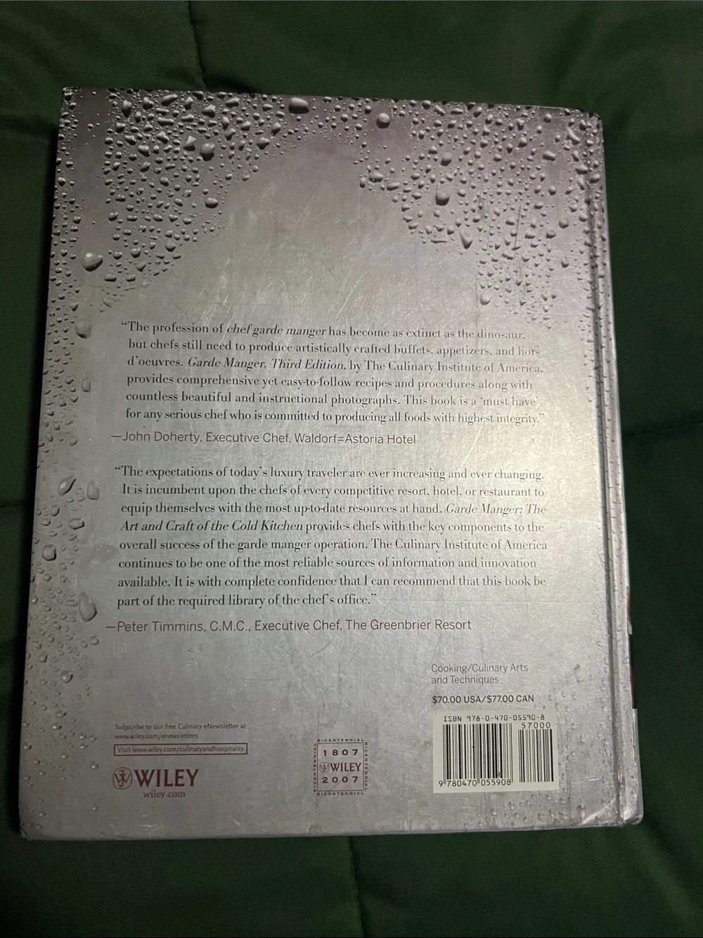 Garde Manger Cookbook — Silver Cover with Maroon Text